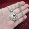 MLD Trading Pentagram Pentacle Pendant Necklace on 23” Box Chain