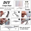 Unpainted Fishing Lures Making Kit, 378pcs DIY Blank Lure Crankbaits