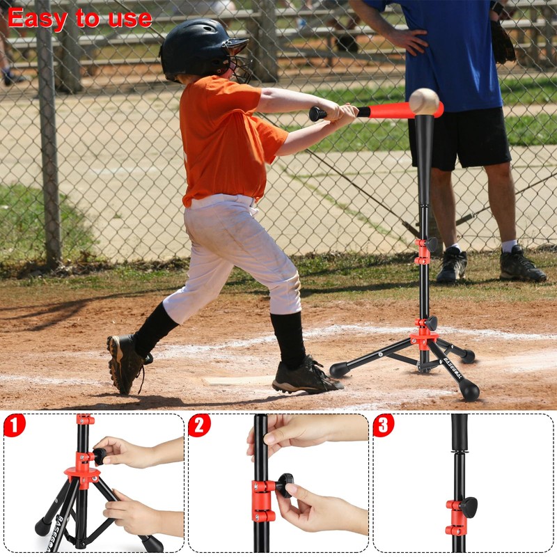 BaseGoal Baseball Tee for Kids,Batting Tee,Softball Tee,Youth Hitting Tee,Teeball Tee,Travel