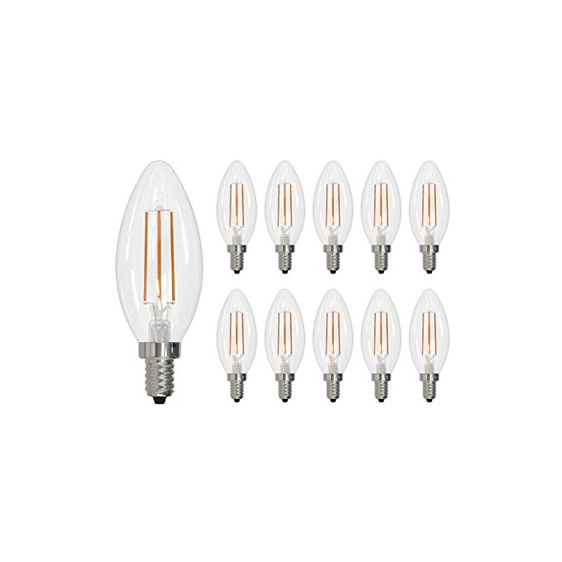 Bulbrite Item 776856, LED Filament Candelabra Light Bulb, 4.5 Watt,