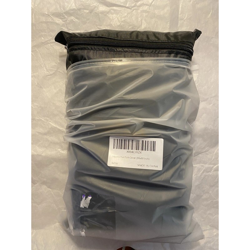 Safana NEW SAFANA HOT TUB COVER SQUARE 93”X93” BLACK WATERPROOF