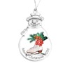 Ice Skate Skating Dancing Christmas Silver Ornament Choose Snowman Snowflake