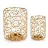Pillar Candle Holder,Gold Candle Holder Metal Nest Lantern Set 2&3"