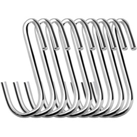 Swatowot heavy duty S-hooks, S shaped hanging hooks, large hangers for kitchen, bathroom, bedroom and office