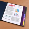 JAM PAPER Plastic Index 5-Tab Dividers - 9 3/4 x