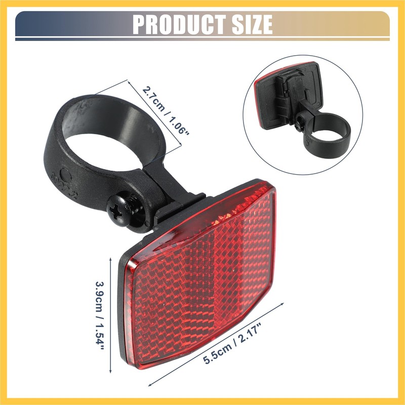 BULLSPANN Bicycle Reflector 2.7cm 1.06" ID Bicycle Warning Reflector Bicycle