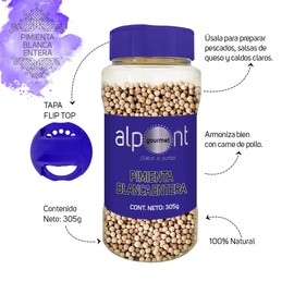 Alpont Pimienta blanca entera, 305 g