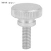 40pcs M6 Zinc Plated Carbon Steel Flat Knurled Head Bolts