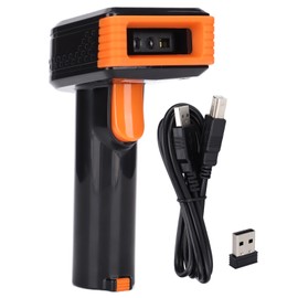 Barcode Scanner Handheld LED Screen Wireless Bar Code Scanning Gun With Data Cable Wireless Receiver for Shop Hospital