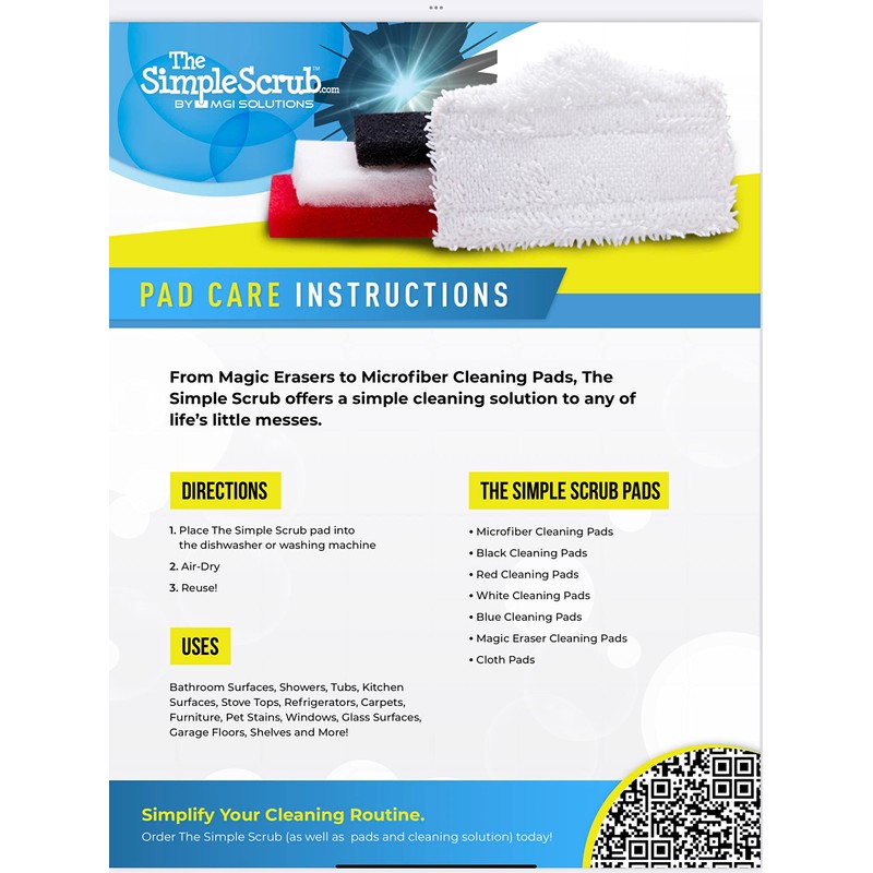The Simple Scrub Cleaning Pads-Cloth Pad-2 Pack-for Drying Off The
