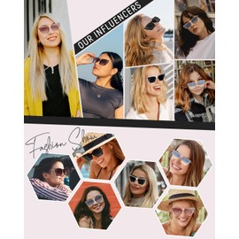 MIZZEO Square Sunglasses for Women Men, Oversized Polarized Aviator Sunglasses, Classic Trend Ladies Sunglasses