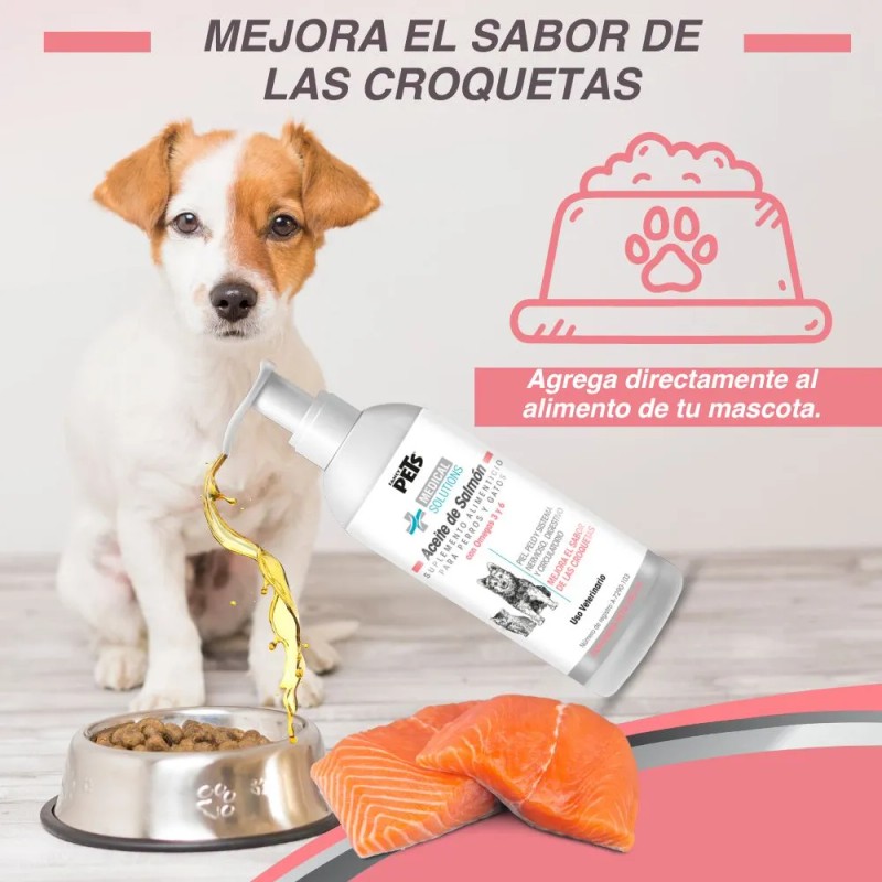 Aceite De Salmón Omega 3 Y 6 Para Perros Y