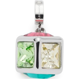 Leonardo Jewels Clip & Mix Cubo Pendant Stainless Steel Cube Shape with 6 Different Coloured Sides Jewellery Gift for Women 023621, Stainless Steel, No Gemstone