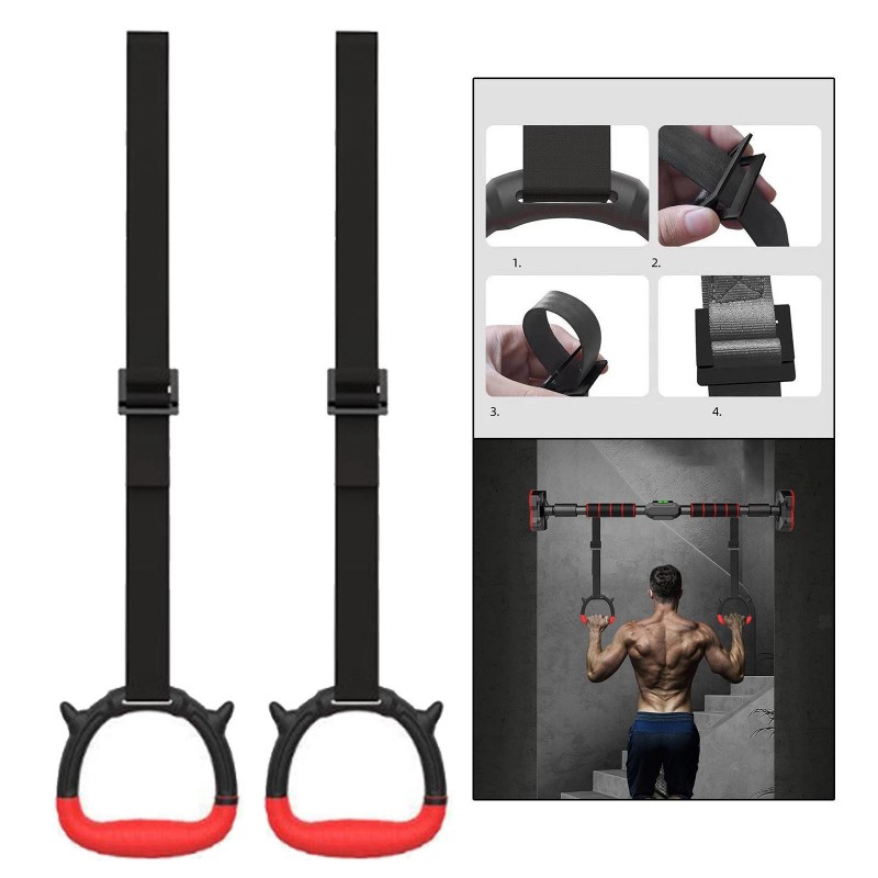 Gymnastics Rings Gym Ring Pull up Exercise Rings Bar Attachment
