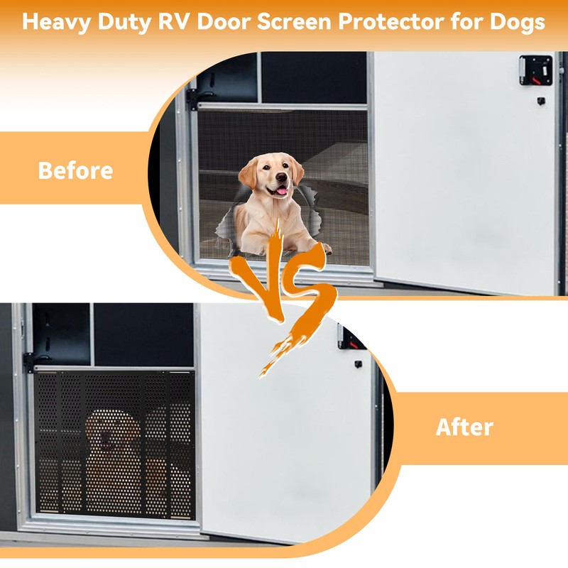 RVZONE RV Screen Door Protector Adjusts from 21.5"- 35", RV