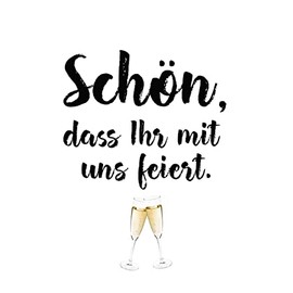 20 Serviettes Sch?n Feiern mit uns | Saying | Sayings | Table Decoration 33 x 33 cm