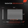 A-Premium Engine Coolant Radiator Assembly with Transmission Oil Cooler Compatible