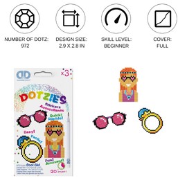 Diamond Dotz Dotzies Cool Girl Diamond Painting Kits for Kids - Diamond Art Kits a Relaxing Creative Craft Kit with Dotz Gems