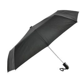 Drizzles Mens Deluxe Compact Auto Umbrella - Black