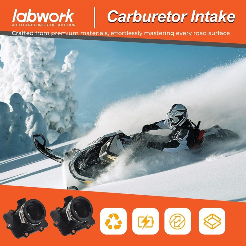labwork 2X Carburetor Carb Intake Boot replacement for Ski-Doo 600