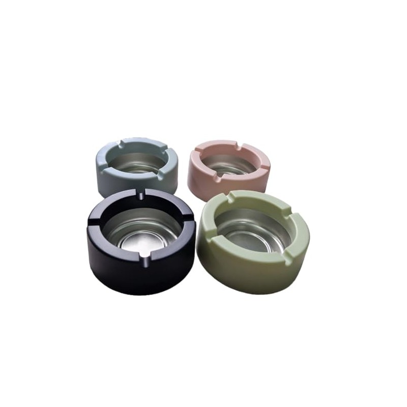 MIFAH Colour Full Plastic Ashtray Pack OF 2,Pastel Colours Won't
