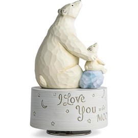 Polar Bear Music Box Figurine, Sculpted Hand-Painted Musical Figure Gifts, for Daughter Granddaughter Grandson Birthday Anniversary, Plays You are My Sunshine Tune - Color: Sunshine 1