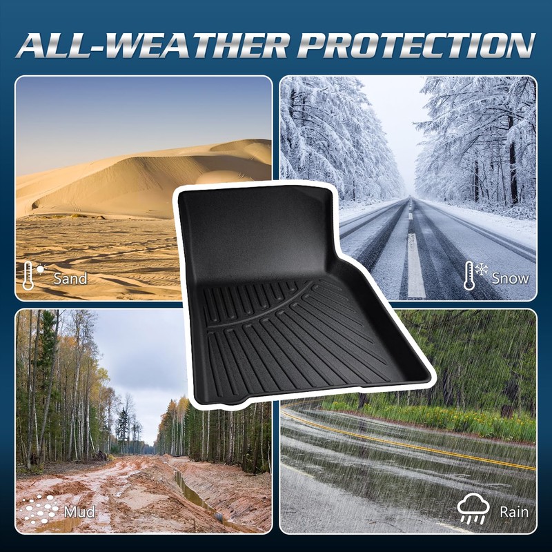 Floor Mats for Jeep Wrangler JL Gas 2018-2026 4-Door