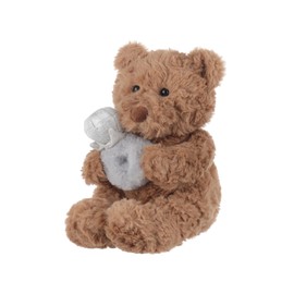 Apricot Lamb Romantischer Kaffeebär mit Diamantring Plüschtiere für Kinder, weiche niedliche Kuscheltier für Baby Mädchen und Jungen, flauschige Bär Braun 22 cm