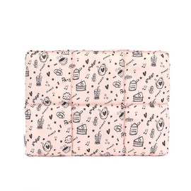 Canvaslife Puffy Laptop Sleeve 14 Inch 14.4 Inch, Quilted Puffer Laptop Case for Women, Pillow Case Compatible for 14.1 inch,MacBook Pro Air 14", 14.4 inch Laptop (Coffee Dessert)