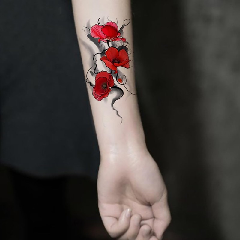 Oottati 15 Sheets Small Cute Hand Arm Temporary Tattoo Stickers
