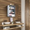 WOODEXPE 22" L Galvanized Wash Tub with Shelves Rustic Bathroom