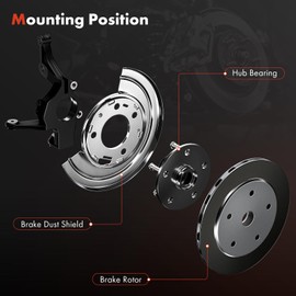 Frankberg 2x Brake Dust Shield Front Left Right Compatible with M.i.n.i R50 R53 1.4L 1.6L 2001-2006 M.i.n.i Cabriolet R52 1.6L 2004-2008 Replace# 34116754928