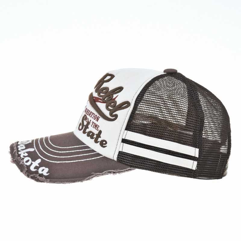 WITHMOONS Vintage Baseball Cap Meshed Distressed Trucker Hat KR1252 (Brown)