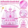 Relaxgiant Pink Castle Inflatable Kids Bed, Toddler Travel Bed with