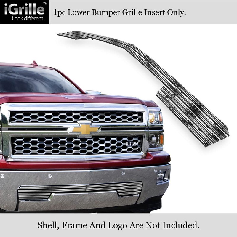 APS Compatible with Chevy Silverado 1500 2014-2015 Lower Bumper Aluminum