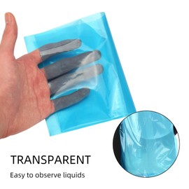 250pcs Blue Wash Bottle Bags, Disposable Bottle Bags Squeeze Bottle Bag Sleeves Thicken Waterproof, Bottle Cleaning Bags