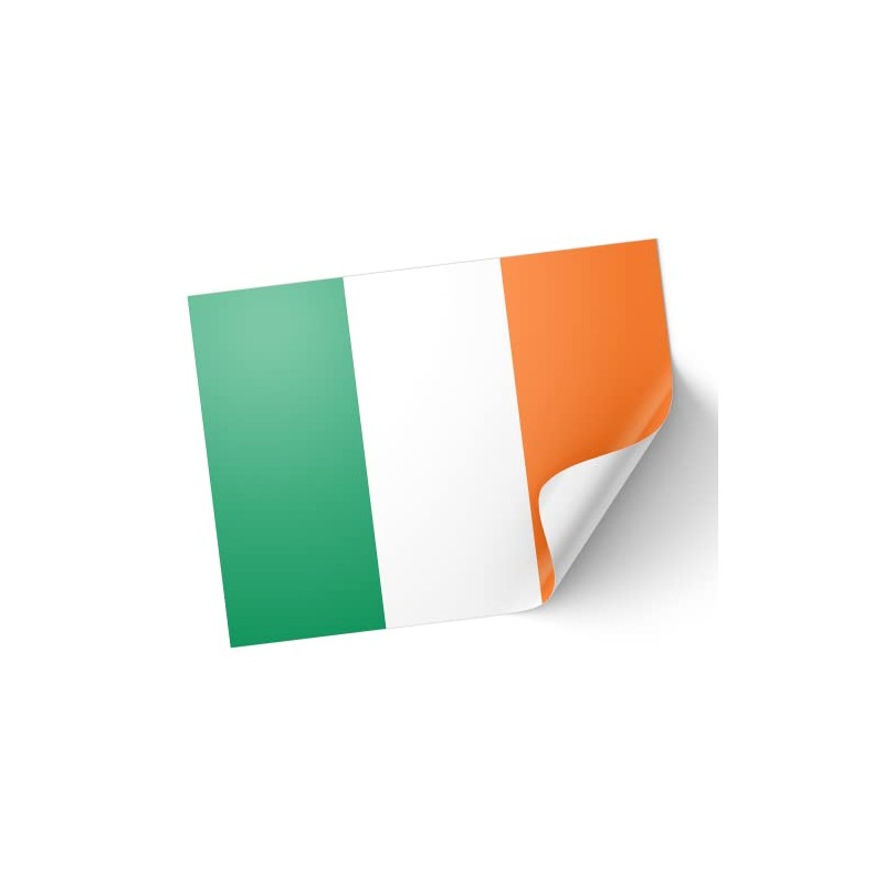 20 X Ireland Irish St Patricks Flag Stickers - Rectangle