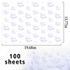 100 Sheets White with Purple Thank You Tissue Paper Bulk,20"
