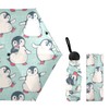 Cute Penguins Seamless on Turquoise Pattern Small Mini Anti-UV Compact