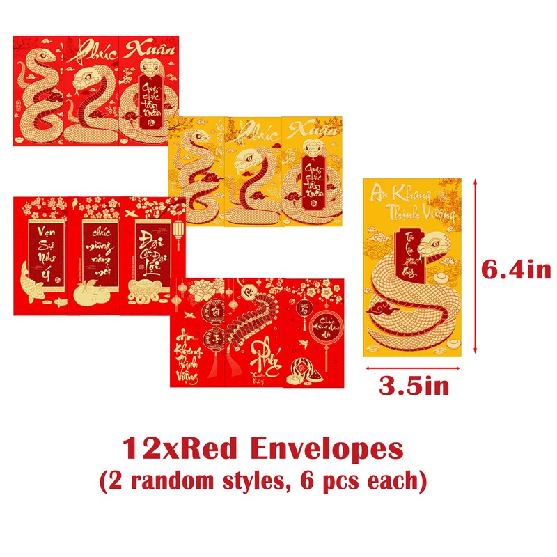 IRCOR TET Decorations 2025 Vietnamese New Year Backdrop with 12
