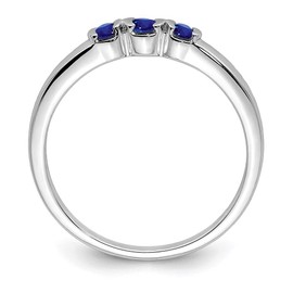 Diamond2Deal 925 Sterling Silver Sapphire Engagement Ring Size 8 (0.19 ct)