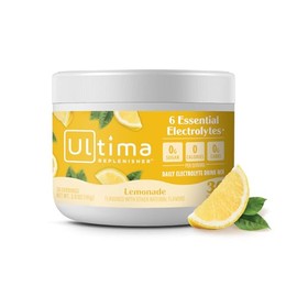 Ultima Replenisher Daily Electrolyte Powder Drink Mix – Lemonade, 30 Servings Canister – Zero Sugar Hydration Powder with 6 Electrolytes & Minerals – 
