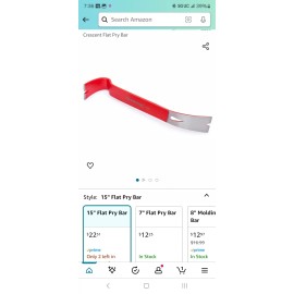 CRESCENT FB15-15 RED FLAT BAR PRY BAR 15"