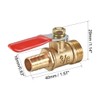 sourcing map Brass Air Ball Valve Shut-Off Switch 3/8 Inch