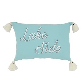 SARO LIFESTYLE Lake Side Serenity Throw Pillow Cover