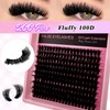 Eyelash Extensions Set, 200 Pieces, Fluffy Artificial Eyelash Clusters, Lashes