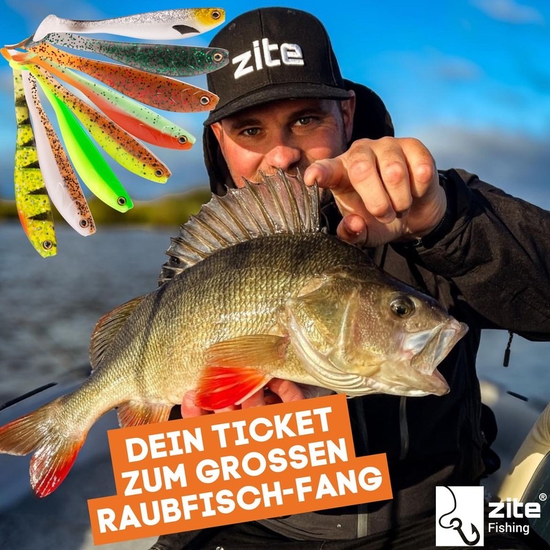 Zite Fishing Inzite Pershad 8 cm - Gummiköder für Hecht-Angeln -