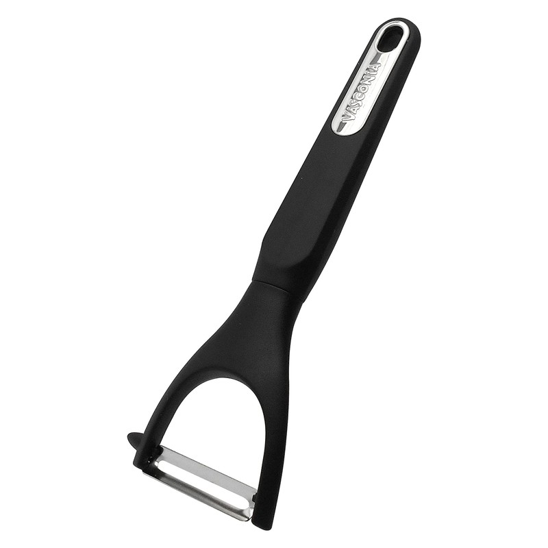 Vasconia 4029383 Pelador de Frutas y Verduras, Negro, One Size