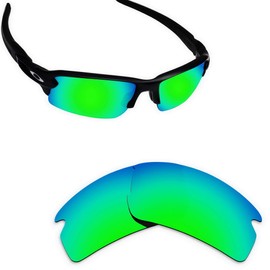 Alphax Emerald Green Polarized Replacement Lenses for Oakley Flak 2.0 OO9295
