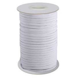 Lydia's Deal - Cordón elástico de 1/8 pulgadas (3 mm) x 50 yardas, bandas elásticas para tejer costura, manualidades, cinta para las orejas, color blanco